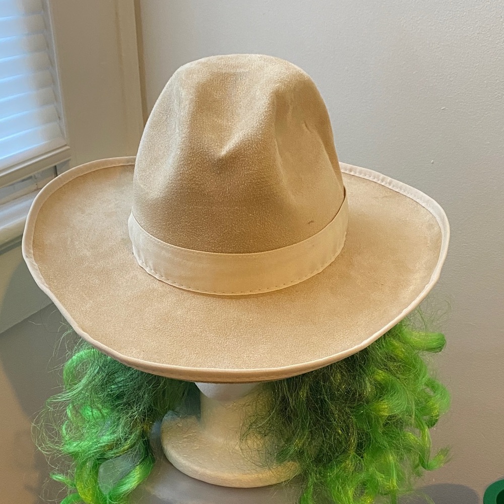 Tan color Elope brand Velour Hat Western Uncrushable for collection